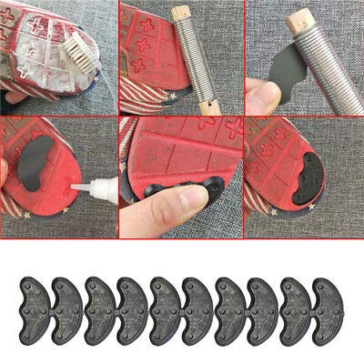 LinaLife 10Pcs 5Pairs Rubber Heel Savers Toe Plates Tap