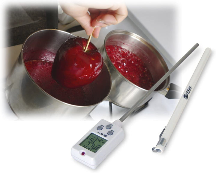 Digital Candy Thermometer Long 8&#39;&#39; Stainless Steel Stem, Adjustable Pot Clip, Preset Candy Stages with Audio/Visual Alerts, Instant Read For Cooking, Deep Frying &amp; Oil - DTC450