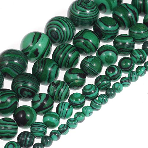 Natural Stone Beads 8mm Malachite Gemstone Round Loose 