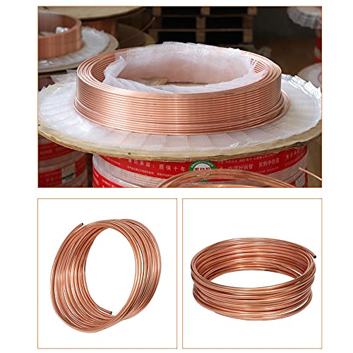 2 Meter 6.5Ft Refrigeration Capillary Pipe Tubing OD 3mm x ID 2mm Copper Tubing Coil Tube, Copper