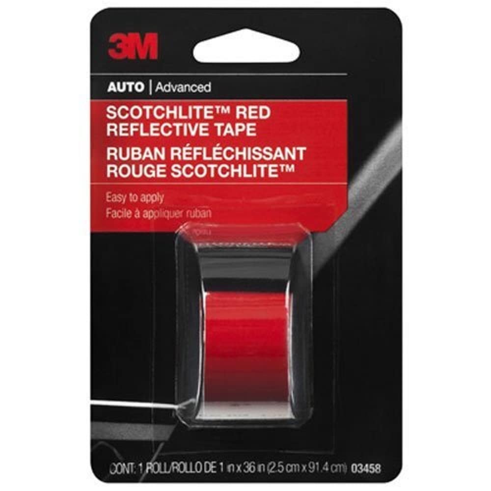Scotchlite Red Reflective Tape, 03458, 1 in x 36 in, 1 Roll