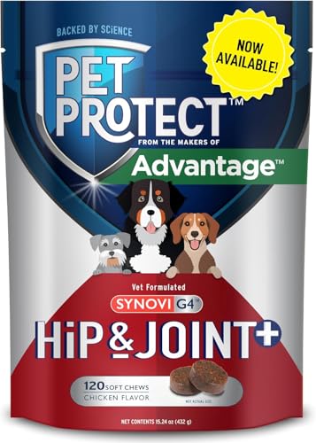 Dog Joint Supplement Chews, 120-Count, for Dogs of All Ages, Sizes and Breeds