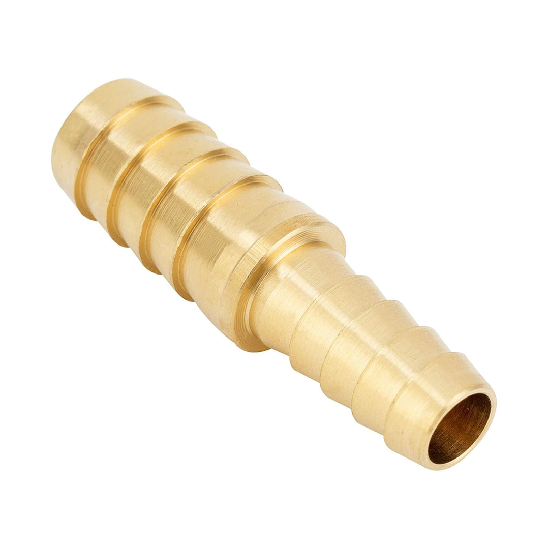 Metalwork Brass Hose Barb Fitting, 6mm Barb x 4mm Barb Reducing Splicer Mender Union, Air Water Fuel Hose Reducer Joiner (Pack of 2)