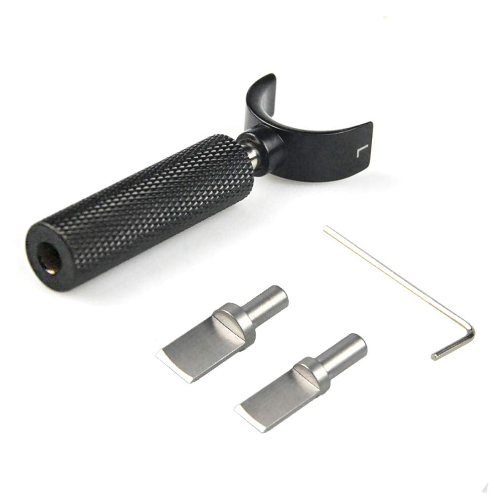 Professional Leather tool, Leather Swivel knife with 2 sizes blade, This size “L” (handle diameter : 13 mm),Adjustable handle height. (L)