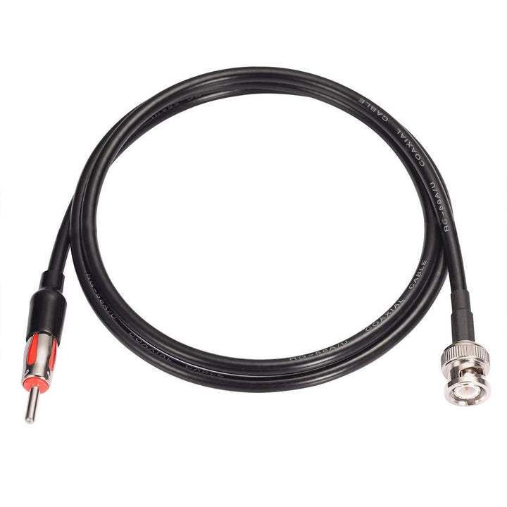 Eightwood BNC Male to DIN AM/FM Male Plug Extension Cab