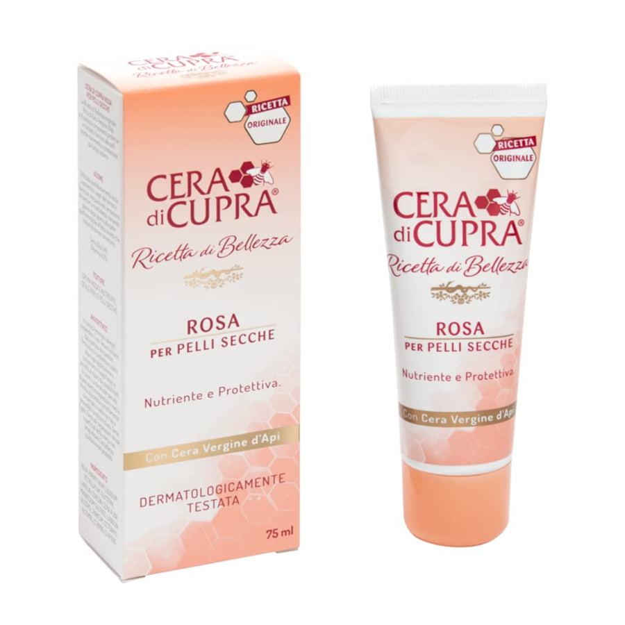 Cera di CupraRosa per Pelli Secche Cream for Dry Skin, Anti-age Formula - 2.5 Fluid Ounces (75ml) Tube [ Italian Import ]