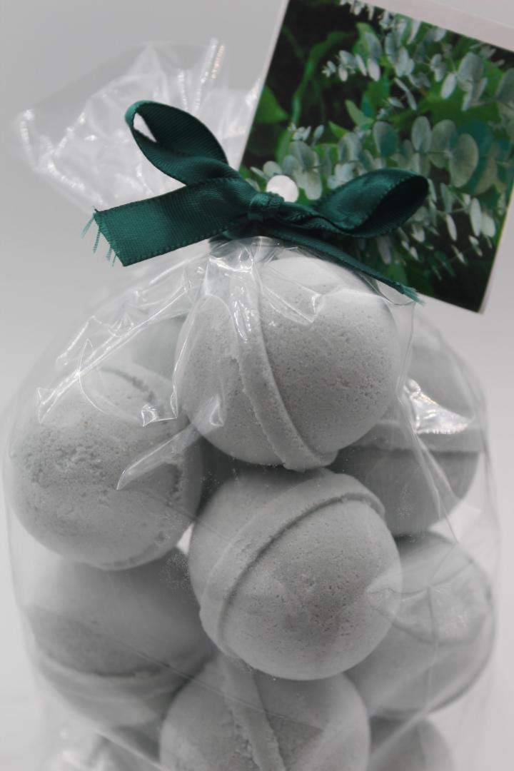 14 EUCALYPTUS &amp; SPEARMINT Bath Bomb Fizzies - 14 per bag - USA MADE, SHEA, MANGO AND COCOA BUTTER, Ultra Moisturizing - Great for Dry Skin