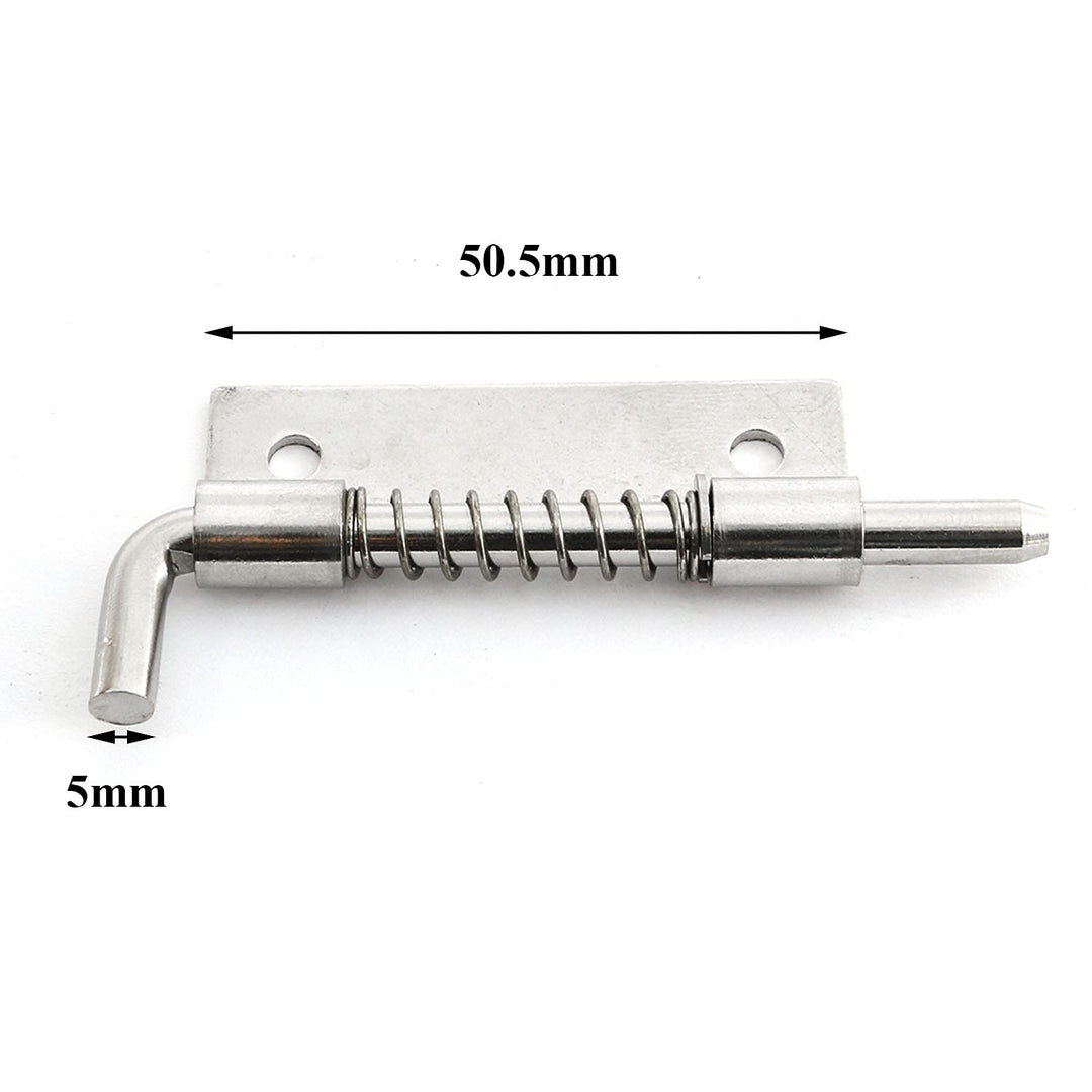4Pcs M5 Spring Loaded Barrel Bolt Latch Length Sliding Bolt Carbon Steel 2L+2R