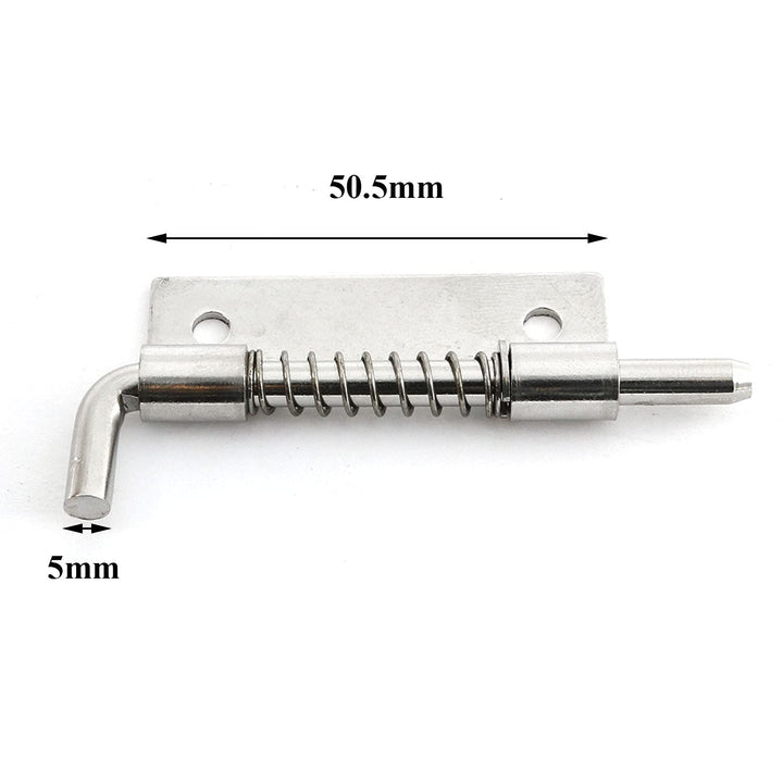 4Pcs M5 Spring Loaded Barrel Bolt Latch Length Sliding Bolt Carbon Steel 2L+2R