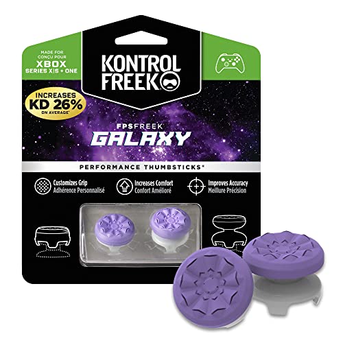 FPS Freek Galaxy Purple for Xbox One and Xbox Series X Controller | 2 Performance Thumbsticks | 1 High-Rise, 1 Mid-Rise | Purple