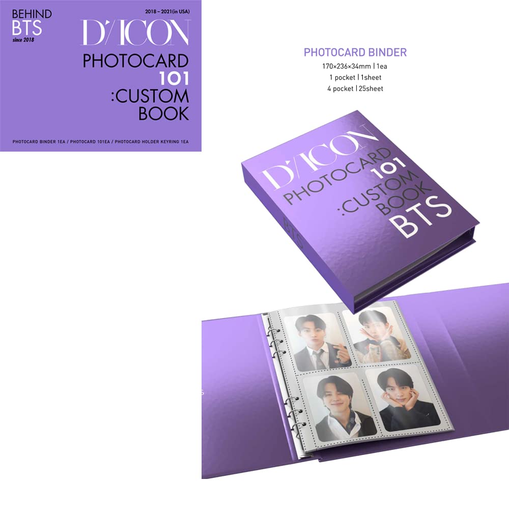 BTS Photocard 101 : Custom Book Behind BTS since 2018 [Incl. Random BTS Photocard & Photocard Sleeve]