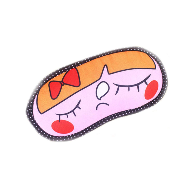 Women Girls&#39;s Travel Lovely Cartoon Face Sleep Masks Eye Mask Sleeping Blindfold Nap Cover,2 Pack