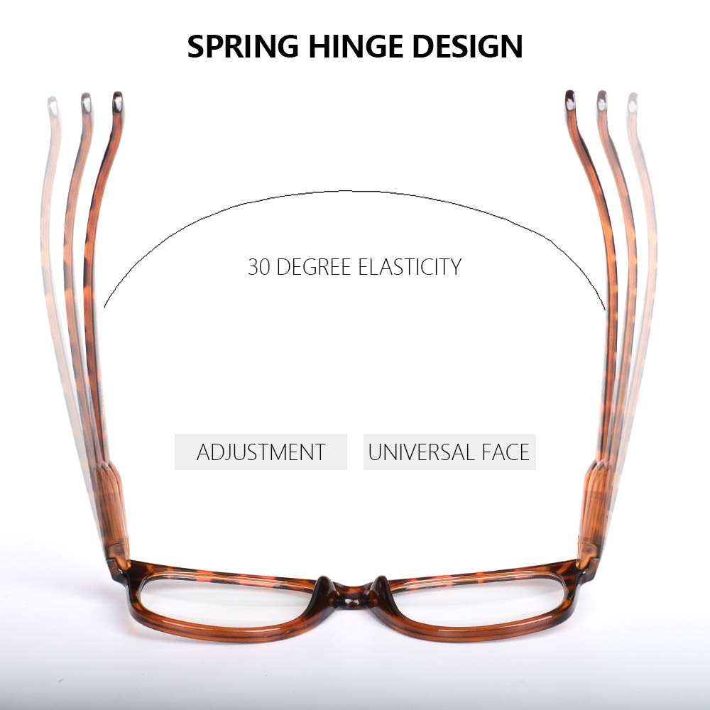 Reading Glasses 2 Pairs Blue Light Blocking Readers for