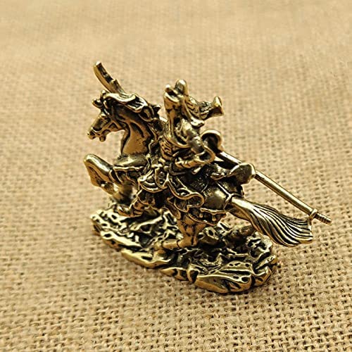 Chinese Guardian Kwan Kung Statue Brass Guan Gong Statue Kuan Gong Statue Figurines Kwan Kung Kong Statue CAI Shen Statue God of Fortune God of Wealth Home Office Decor