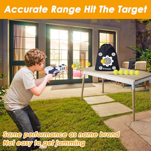 Upgraded 500-Round Balls Refill Pack Compatible with Nerf Rival Apollo, Zeus, Atlas and Artemis Blasters (Storage Bag Included)