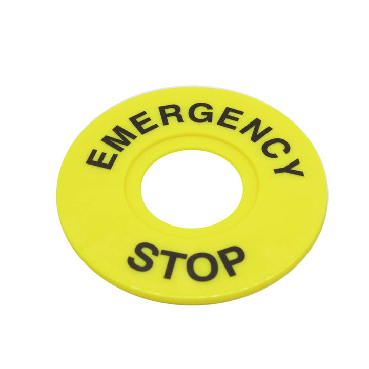 mxuteuk 10pcs 22mm Push Button Switch Emergency Stop Sign for Push Button Switch Replacement MXU-STOP