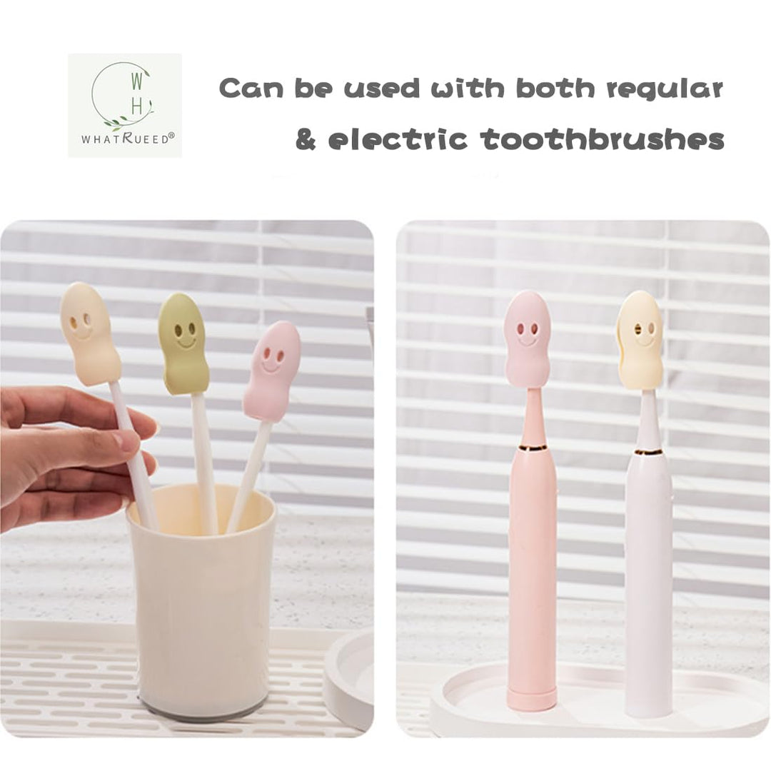 whatUneed Travel Toothbrush Head Cover Silicone Antibac