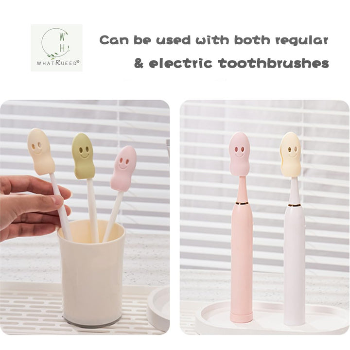 whatUneed Travel Toothbrush Head Cover Silicone Antibac
