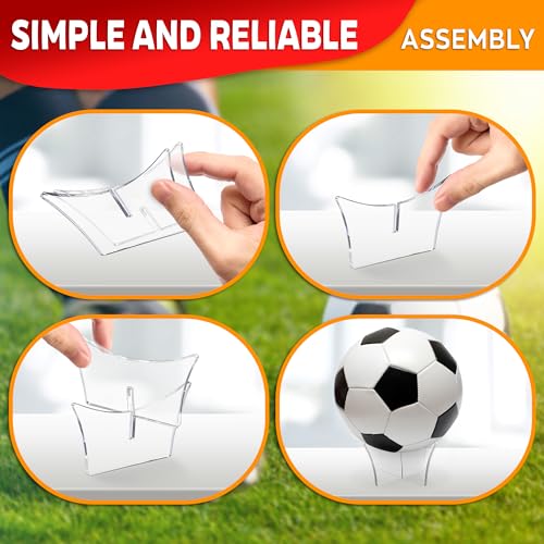 Acrylic Basketball Display Stand - Clear Display Stand Soccer Ball Holder Acrylic Stands for Display Basketball Stand Clear Acrylic Display Football Stand - Non-slip Basketball Holder Display Stands