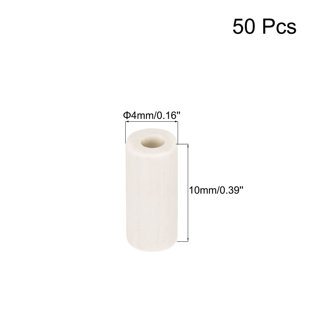 50pcs 2mm Dia Ceramic Tube Insulated Electronic Wire Bundle Heat Insulation Protection Single Bore