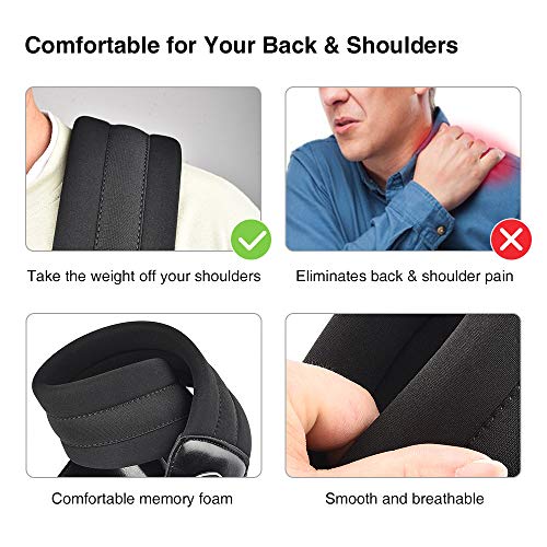 Bass Guitar Strap for Electric Guitar &amp; Bass 3 Wide Guitar Straps Padded Bass Guitar Strap Adjustable Length from 38 to 47 Bass Guitar Straps with Pick Holder 2 Safety Strap Locks &amp; 6 Picks