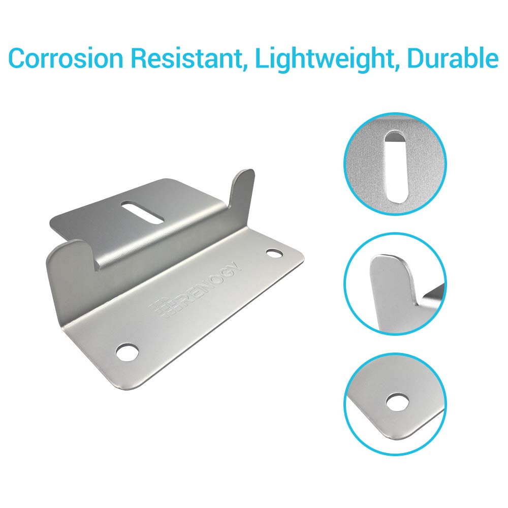 Solar Panel Mounting Z Brackets Lightweight Aluminum Corrosion-Free Construction for RVs, Trailers, Boats, Yachts, Wall and Other Off Gird Roof Installation, one set of 4 Units,Gray