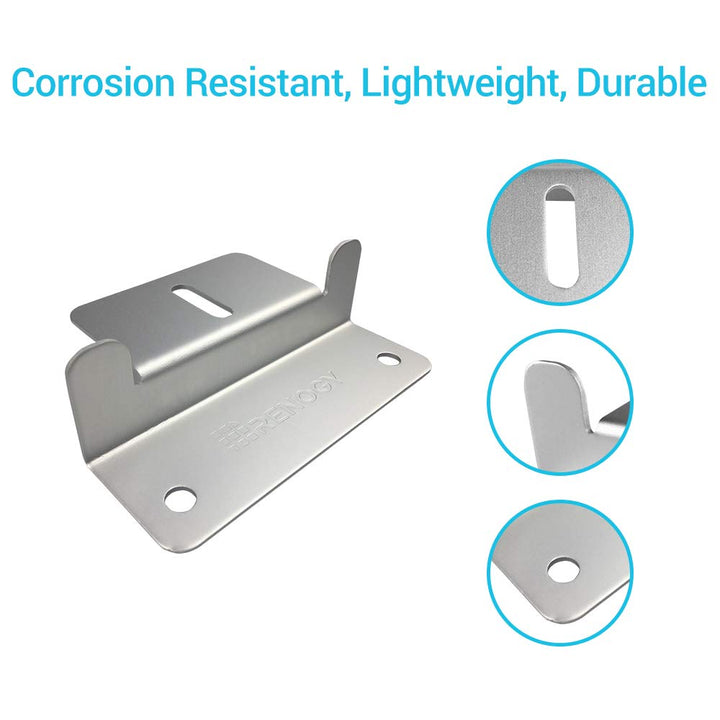Solar Panel Mounting Z Brackets Lightweight Aluminum Corrosion-Free Construction for RVs, Trailers, Boats, Yachts, Wall and Other Off Gird Roof Installation, one set of 4 Units,Gray