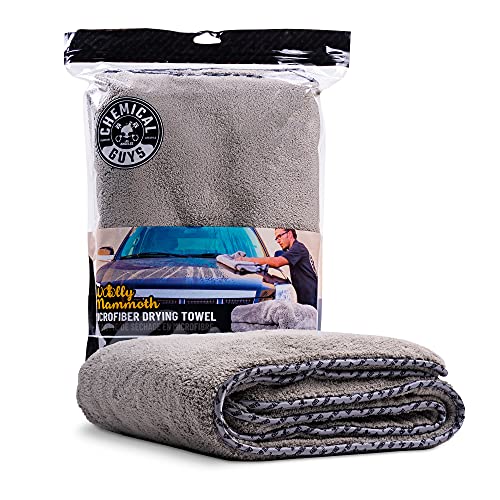 MIC1995 Woolly Mammoth Large, Super Absorbent and Soft Microfiber Towels for Cars - 36 x 25 Gray, Ideal for Car Lovers and Auto Enthusiasts - Car Detailing Towels
