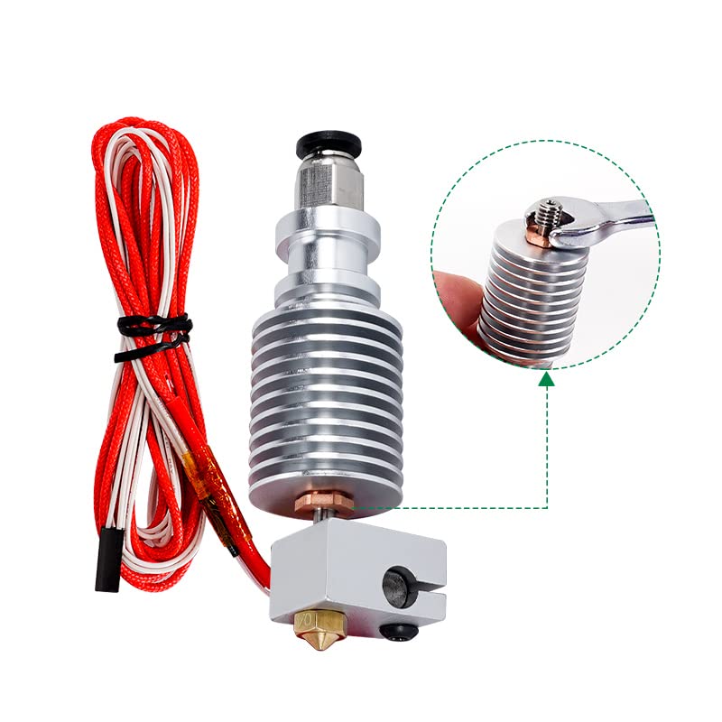 2PCS Bimetal Heatbreak, All Metal Threaded Heatbreak Upgraded Titanium Alloy and Copper Heatbreak Compatible with E3D V6 Hotend 3D Printers