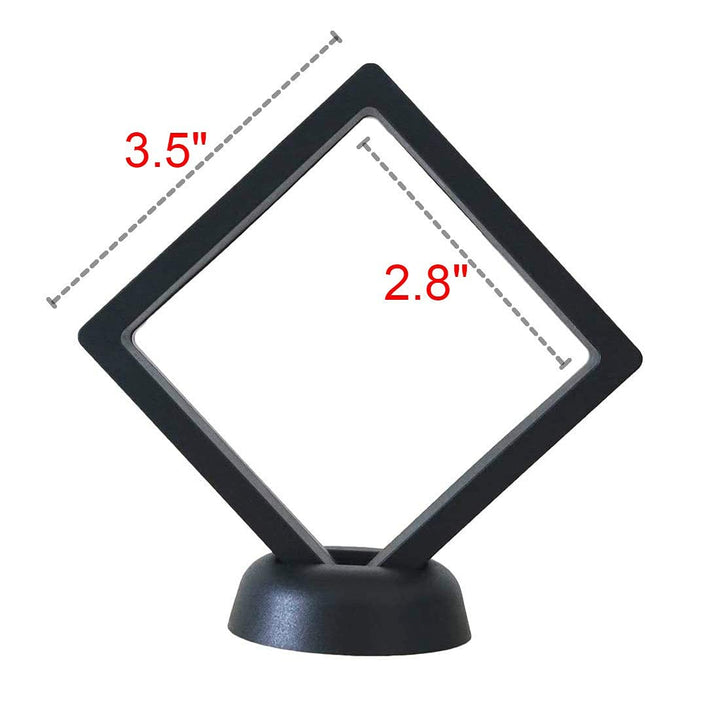 Challenge Coins Display Stand, Medallion Jewelry Specimen Holder, Military Medal Clear Floating Frame Case Box, 3.5x3.5x0.8