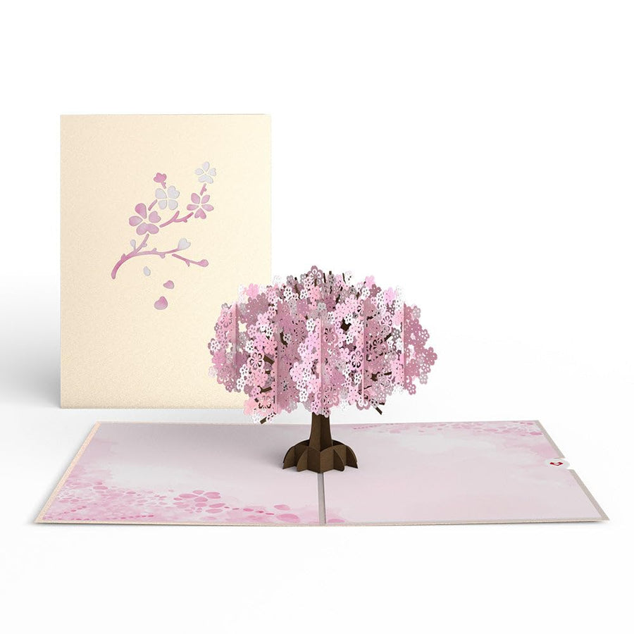 Everyday Pop-Up Card for Her and Him- 3D Thinking of You Greeting Cards for Boys, Girls, Men, Women - 5 x 7 Cherry Blossom - Blank Note Card & Envelope Included