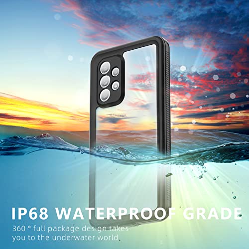 for Samsung Galaxy A53 5G Waterproof Case with Built-in Screen Protector - Rugged Full Body Underwater Dustproof Shockproof Drop Proof Protective Cover for Samsung Galaxy A53 5G (Black)