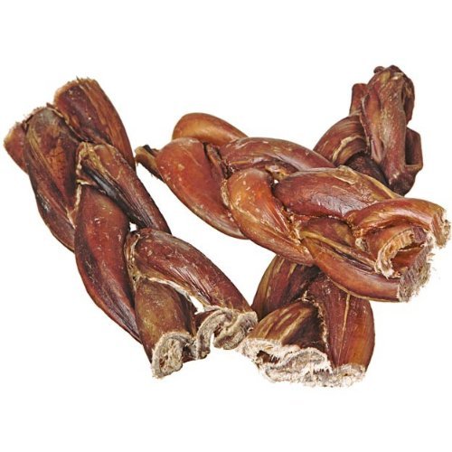 Natural 5” Braided Bully Sticks for Dogs, Tough Long-Lasting, Rawhide-Free, Low Odor, Healthy Single Ingredient Chew Treat for Aggressive Chewers, 10 Count, Packaging May Vary