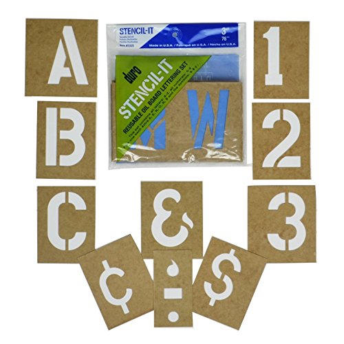 Duro by Graphic Products 3325 Stencil-It Oil Board Stencil Set, 3