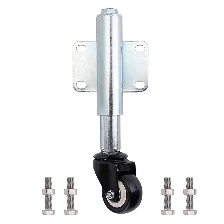 2 Spring Loaded Gate Caster, Retractable 2-1/2 Swivel Gate Caster Wheel for Garden Wooden Gate, Yard Fence, Load Capacity 110 Lbs