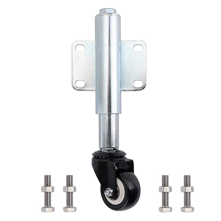 2 Spring Loaded Gate Caster, Retractable 2-1/2 Swivel Gate Caster Wheel for Garden Wooden Gate, Yard Fence, Load Capacity 110 Lbs