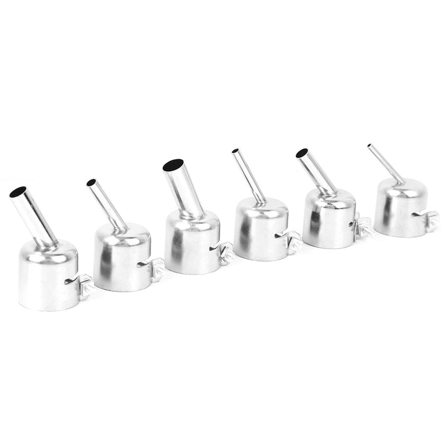 Heat Gun Resisting Nozzles, 6Pcs Oblique Nozzle, 861DW Hot Air Gun Soldering Station Accessories, for The Traditional 850850A 852852D 852D + 950 and Air Pump Type Hot Air Desoldering Station