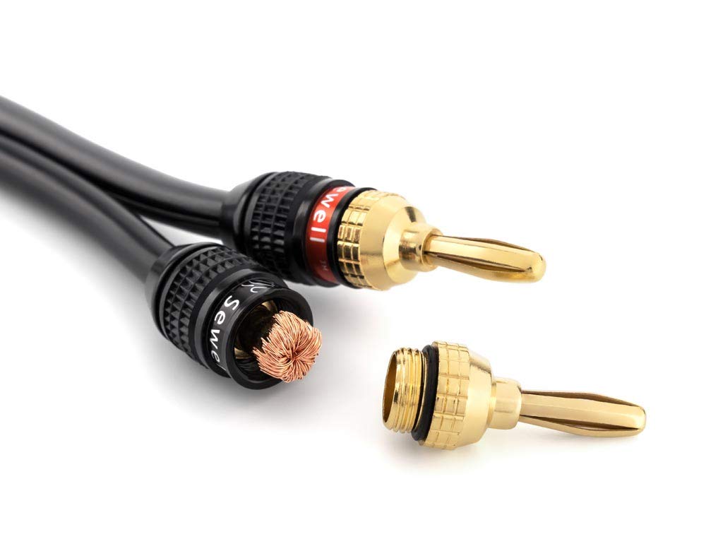 Deadbolt Banana Plugs 6-Pairs by Sewell, Gold Plated Sp