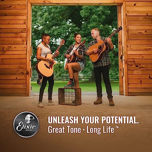 Strings, Acoustic Guitar Strings, Phosphor Bronze with NANOWEB Coating, Longest-Lasting Rich and Full Tone with Comfortable Feel, 6 String Set, Custom Light 11-52