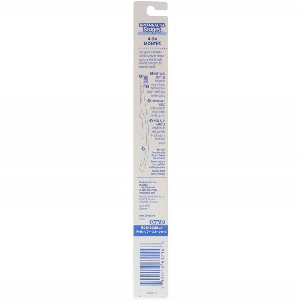 Oral-B Toothbrush, Stages 1 (4-24 Months), Baby Soft S1
