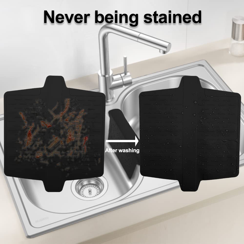 Sink Divider Ultra Thin Sink Saddle Mat Weak Suction Sink Protector Super Soft Kitchen Sink Mat No Smell Never Stain