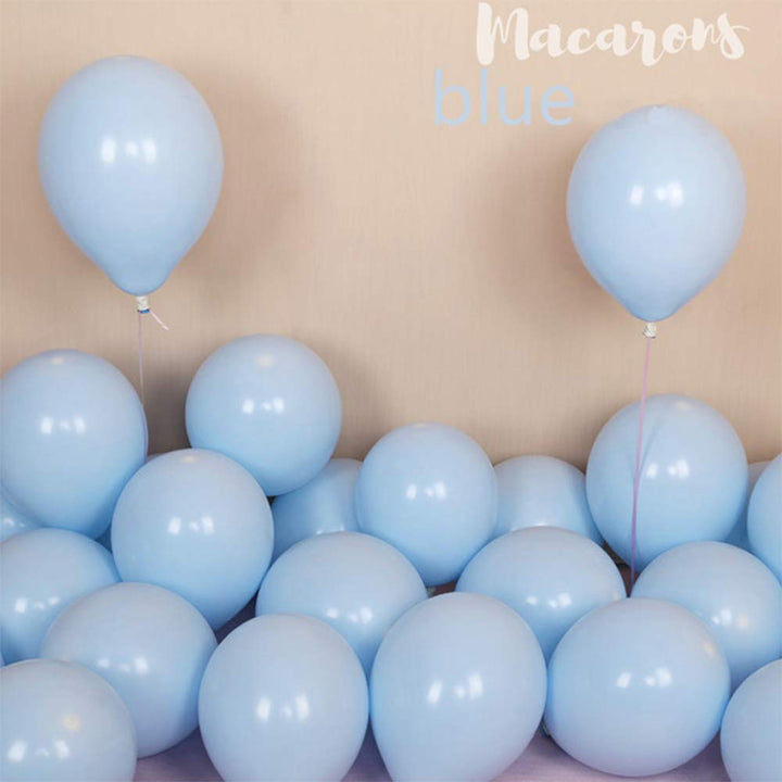 5 Inch Mini Blue Party Pearl Balloons, 200 Pcs Light Blue Macaron Latex Balloons for Birthday Wedding Engagement Anniversary Christmas Festival Picnic or Any Friends Family Party