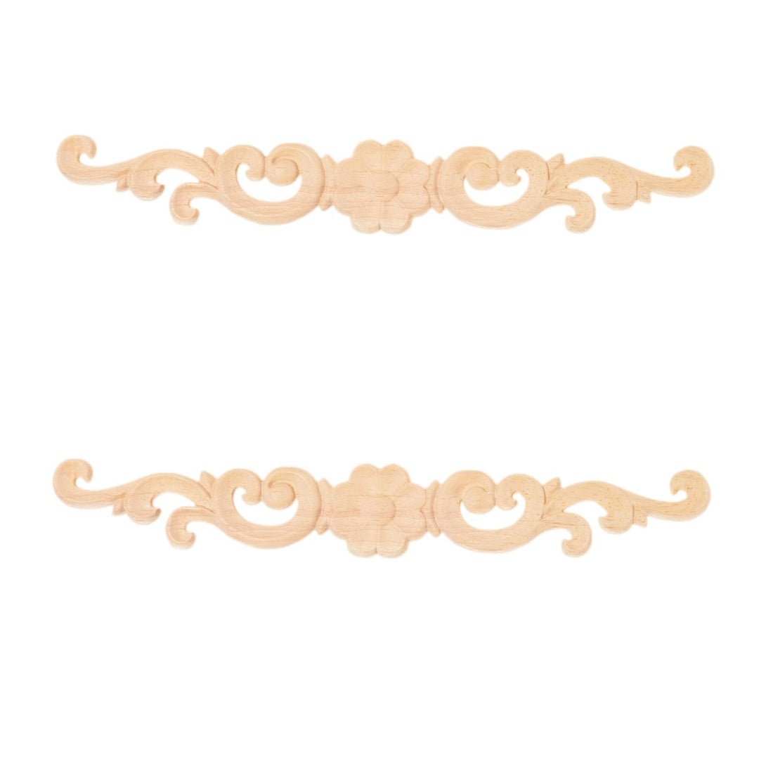MUXSAM Wood Appliques Decorative Carved Onlays, Long Wo