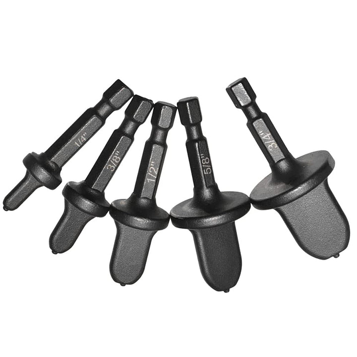 5pc Swaging Tool Drill Bit Set, HVAC Repairing Set 1/4&#39;&#39; Hex Shank Air Conditioner Copper Tube Expander Flaring Drill Bit - 1/4&#39;&#39;, 3/8&#39;&#39;, 1/2&#39;&#39;, 5/8&#39;&#39;, 3/4&#39;&#39;