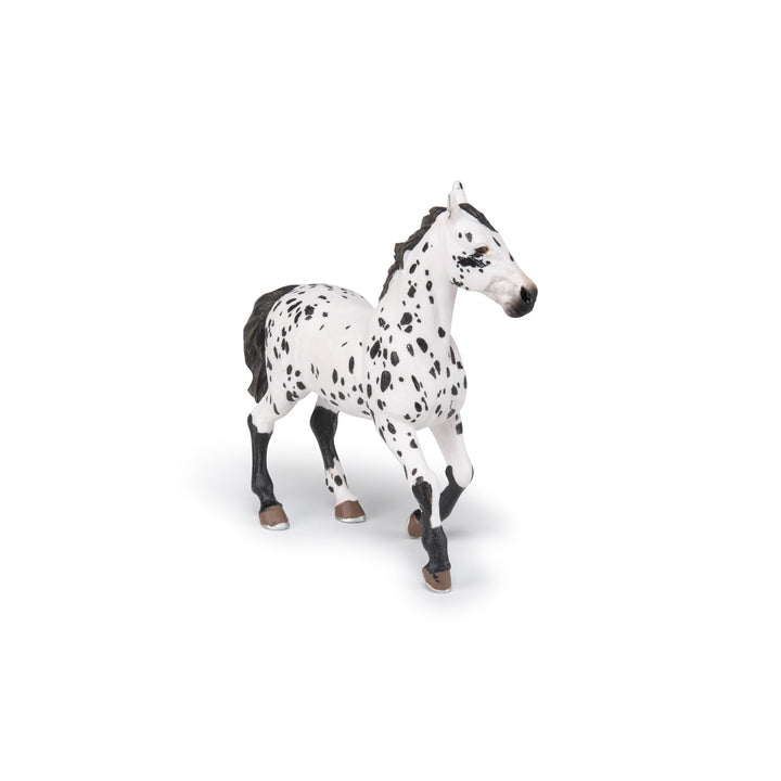 - Hand-Painted - Figurine - Horses,Foals and Ponies - Black Appaloosa Horse Figure-51539 - Collectible - for Children - Suitable for Boys and Girls - from 3 Years Old