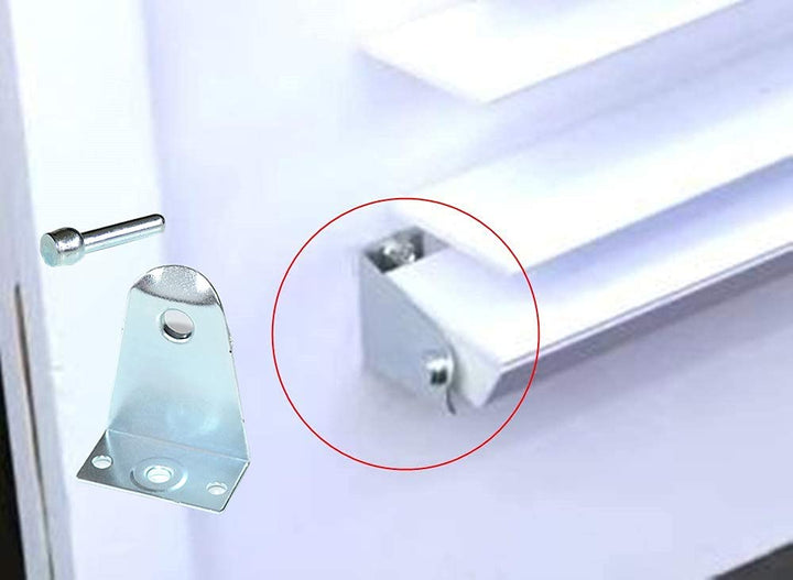 4pcs Hold Down Brackets with Install scews Metal Blinds Down Clips Blinds Down Holder Replacements for Horizontal Blinds and Windows Shades