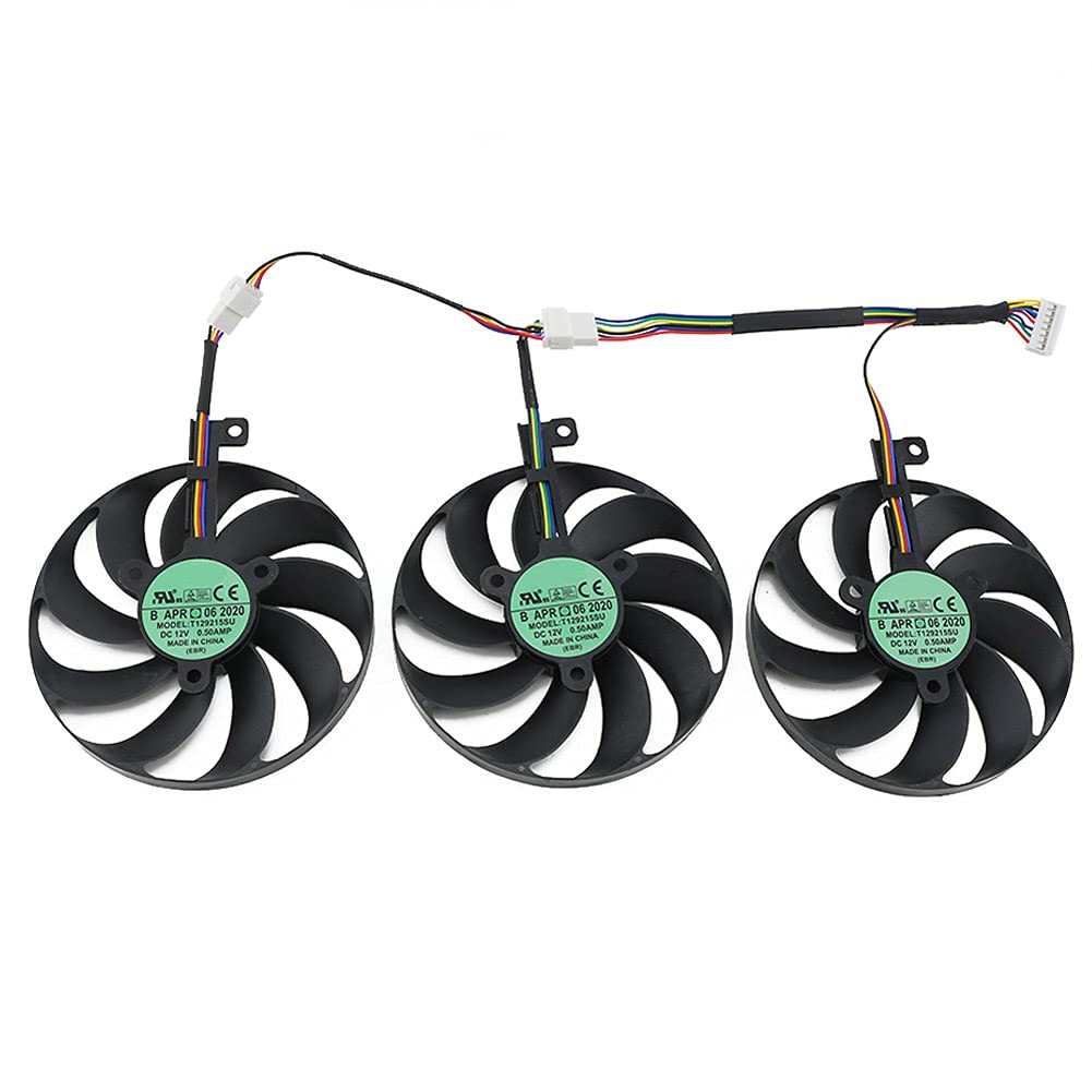 CCVA T129215SU 7Pin GPU Card Cooler Fans for ASUS ROG S