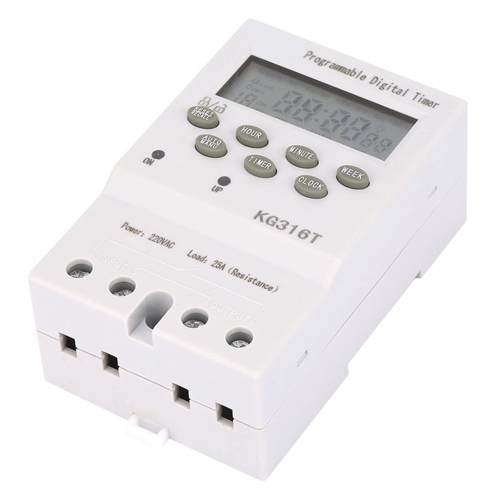 Microcomputer Time Control Switch KG316T 220V Programmable Automatic Digital Timer Switch Timing Control Range 1Min - 168H