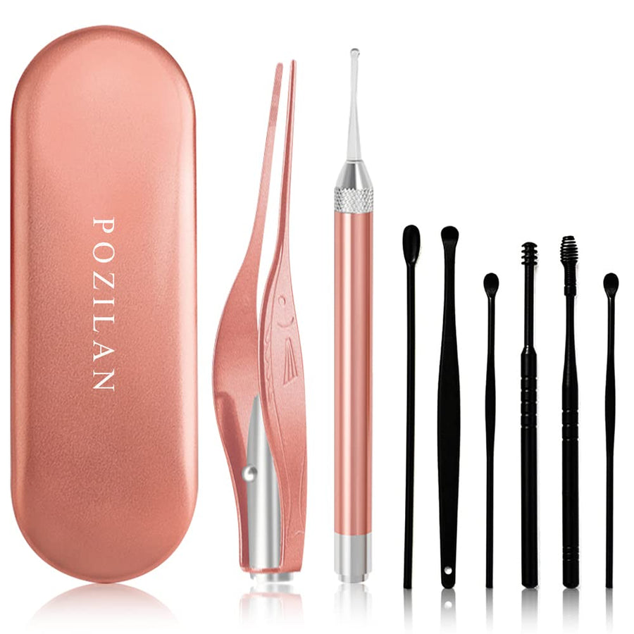 POZILAN 2 Pack Ear Wax Removal Tool with Light - Ear Pi