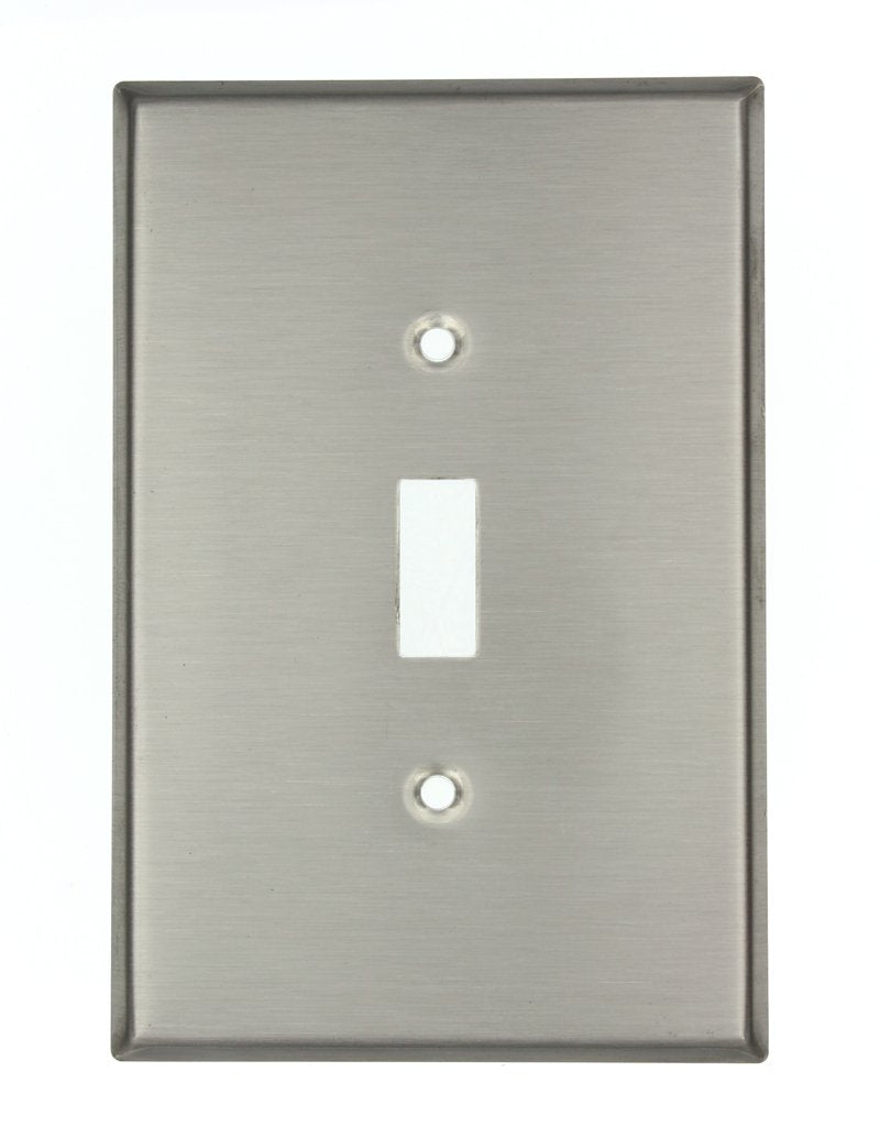 84101 1-Gang Toggle Device Switch Wallplate, Oversized, Device Mount, Stainless Steel